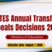 SLTES Annual Transfer Appeals Decisions 2026