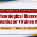 Meteorological Observer / Communicator (Trainee Grade)