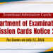 Department of Examinations Admission Cards Notice 2026 - July 12