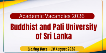 Academic Vacancies 2026 – Buddhist and Pali University of Sri Lanka