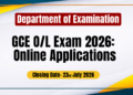 GCE O/L Exam 2026