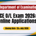 GCE O/L Exam 2026