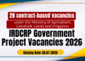 IRDCRP Government Project Vacancies 2026