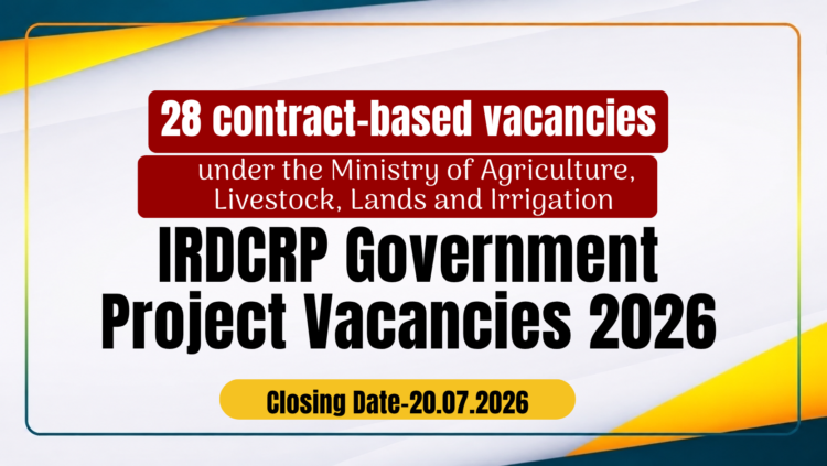 IRDCRP Government Project Vacancies 2026