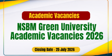 NSBM Green University Academic Vacancies 2026