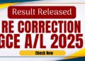 G.C.E. A/L Re-Scrutiny Results 2025 Released