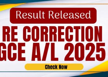 G.C.E. A/L Re-Scrutiny Results 2025 Released