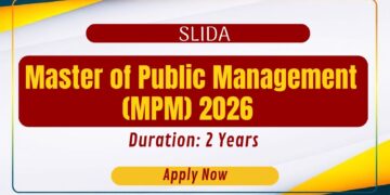 SLIDA Master of Public Management (MPM) 2026