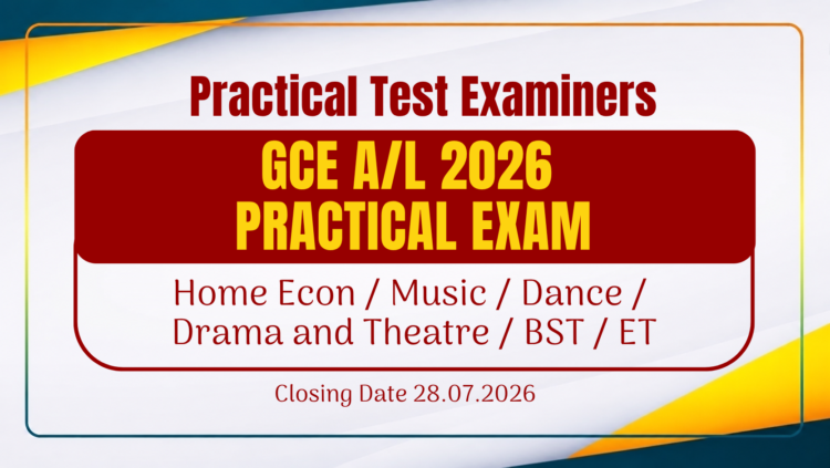 Practical Test Examiners: G.C.E. Advanced Level 2026