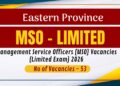 MSO Grade III - Eastern Province Limited Competitive Examination 2026