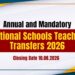 National Schools Teacher Transfers 2026