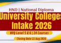 University Colleges Intake 2026