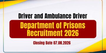 Department of Prisons Driver and Ambulance Driver Recruitment 2026