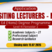 NIE Visiting Lecturers 2026 - BEd (Hons) Degree Programme