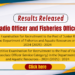 Junior Radio Officer and Fisheries Officer Results 2026 Released