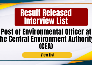 Post of Environmental Officer at the Central Environment Authority (CEA)