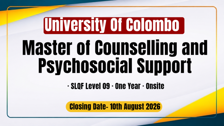 Master of Counselling and Psychosocial Support - University of Colombo