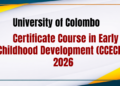 University of Colombo Certificate Course in Early Childhood Development (CCECD) – 2026 