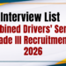 Interview List Released for Combined Drivers’ Service Grade III Recruitment – 2026
