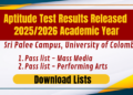 Sri Palee Campus Releases Aptitude Test Results for 2025/2026