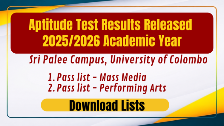 Sri Palee Campus Releases Aptitude Test Results for 2025/2026