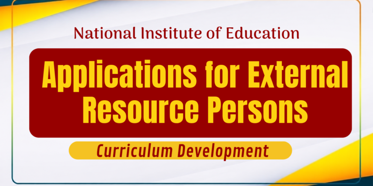 Applications for External Resource Persons for Curriculum Development grade 6-9