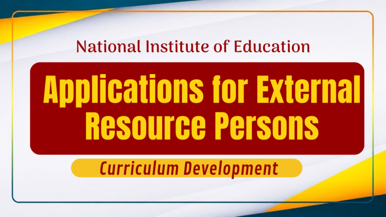 Applications for External Resource Persons for Curriculum Development grade 6-9