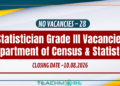 Statistician Grade III Department of Census & Statistics