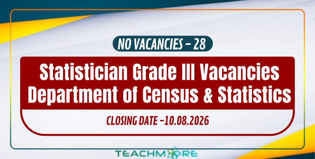 Statistician Grade III Department of Census & Statistics