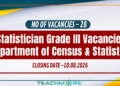 Statistician Grade III Department of Census & Statistics