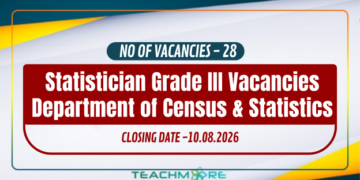 Statistician Grade III Department of Census & Statistics