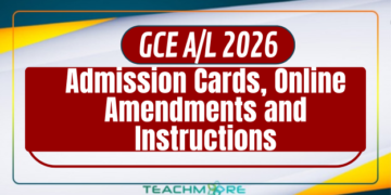 G.C.E. A/L Examination 2026 Admission Cards