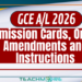 G.C.E. A/L Examination 2026 Admission Cards