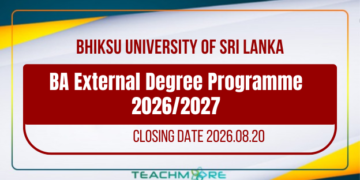 Bhiksu University of Sri Lanka BA External Degree Programme 2026