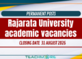 Rajarata University Academic Vacancies 2026