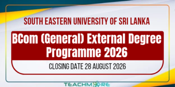 SEUSL Bachelor of Commerce (General) External Degree Programme 2026