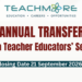 SLTES Annual Transfer Circular 2027