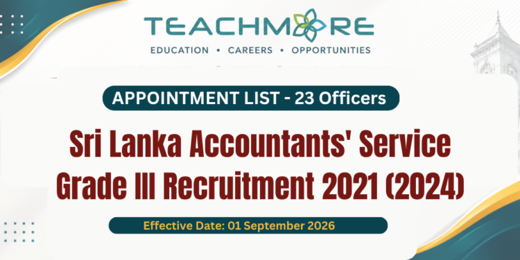 Sri Lanka Accountants' Service Grade III Recruitment 2021 (2024)