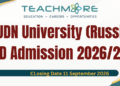 RUDN University Russia PhD Admission 2026/2027