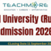 RUDN University Russia PhD Admission 2026/2027