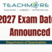 2027 Exam Dates Schedule