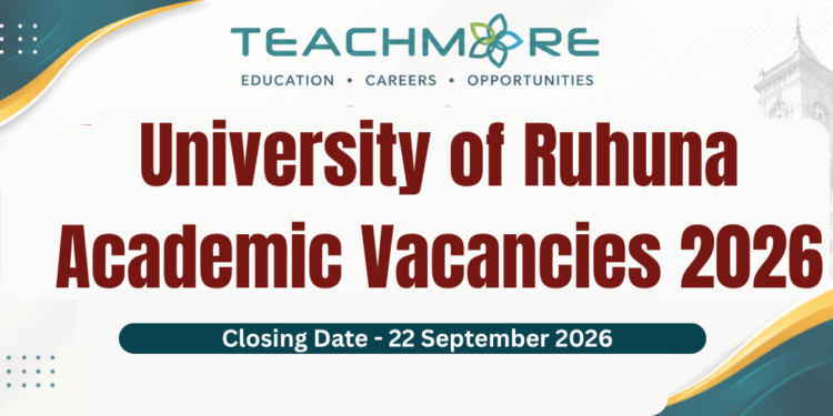 University of Ruhuna Academic Staff Vacancies 2026