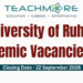 University of Ruhuna Academic Staff Vacancies 2026
