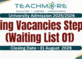 Filling Vacancies - Step 01 (Waiting List 01)