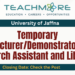 University of Jaffna Vacancies 2026