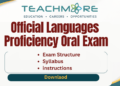 Official Languages Proficiency Oral Test Guidelines Syllabus