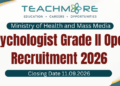 Psychologist Grade II Open Recruitment 2026