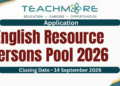 Ministry of Education English Resource Persons Pool 2026