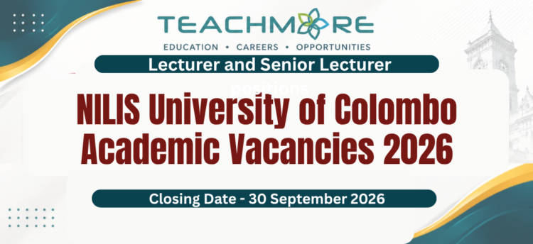 NILIS University of Colombo Academic Vacancies 2026