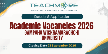 Academic Vacancies 2026 – Gampaha Wickramarachchi University